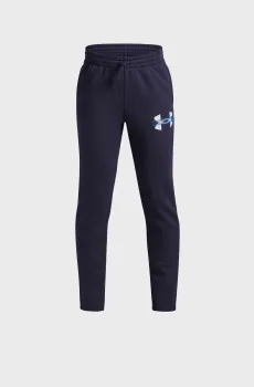 Детские темно-синие спортивные брюки UA Rival Flc Cblck Grphc Jgr Синий 7 Under Armour 6004995-403