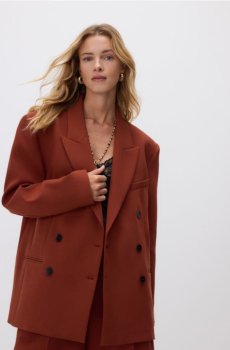 Reserved - Двобортний блейзер - мідний - 916HF-28X