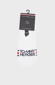 Мужские белые следы (2 пары) FOOTIE LOGO Белый 43-46 Tommy Hilfiger 701238503