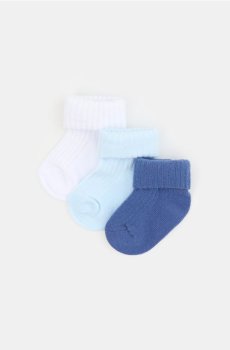 Ребристі шкарпетки 3 pack - синій