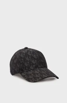 Мужская черная кепка с узором LOGO JACQUARD Черный ONESIZE Calvin Klein LV04G5066G