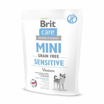 Сухой корм для собак миниатюрных пород Brit Care Mini Sensitive с чувствительным пищеварением, со вкусом оленины, 400 г Сухой корм для собак миниатюрных пород Brit Care Mini Sensitive с чувствительным пищеварением, со вкусом оленины, 400 г