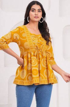 Threadflix Print Cotton Top