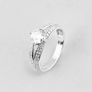 Серебряное кольцо Minimal 1282р-white16 16 Серебряное кольцо Minimal 1282р-white16 16
