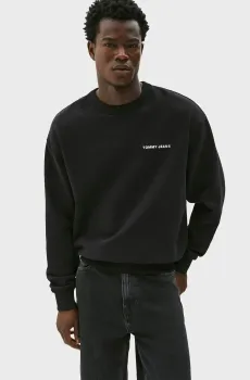 Мужской черный свитшот VARSITY CREST CREW Черный L Tommy Jeans DM0DM20837