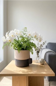 Циліндричний керамічний горщик - різнобарвний