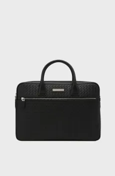 Мужская черная кожаная сумка для ноутбука Черный ONESIZE Baldinini G1GPMG6T004C;999