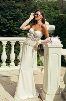 Мереживний корсет-бюстьє на кісточках