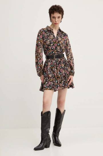 Платье Desigual SANDALO цвет чёрный mini расклешённое 24WWVW68 Платье Desigual SANDALO цвет чёрный mini расклешённое 24WWVW68