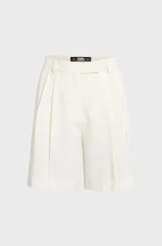 Женские белые шорты с узором Белый 42 Karl Lagerfeld 245W1002