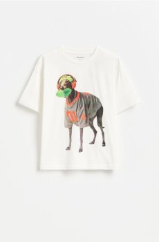 Reserved - Футболка з принтом - кремовий - 225LQ-01X