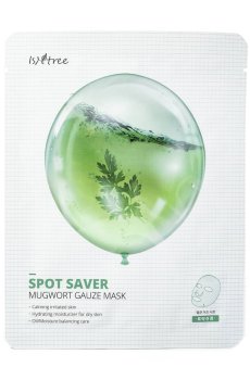 Успокаивающая сетчатая маска IsNtree Spot Saver Mugwort Gauze Mask с экстрактом полыни, 23 г