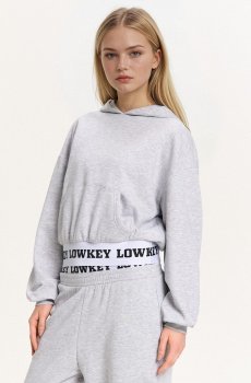 Cropp - Худі з принтом - light grey