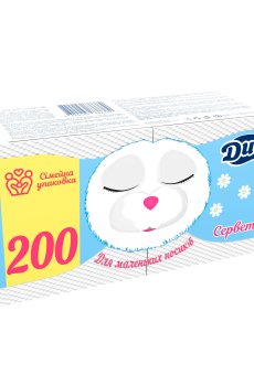 Салфетки бумажные Диво, для маленьких носиков, 200 шт