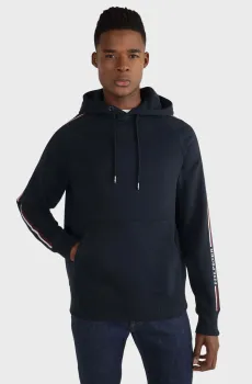Мужское темно-синее худи GLOBAL STRIPE Синий L Tommy Hilfiger MW0MW33659
