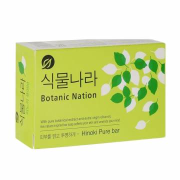Туалетное мыло Lion Botanic Nation Hinoki Pure Bar Soap с экстрактом кипариса, 100 г Туалетное мыло Lion Botanic Nation Hinoki Pure Bar Soap с экстрактом кипариса, 100 г