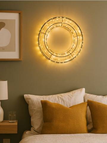 Декоративна лампа - срібний