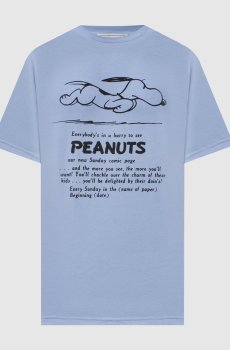 Голубая футболка с принтом