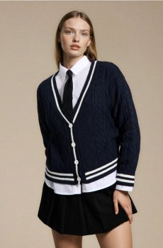 Кардиган в академічному стилі - темно-синій