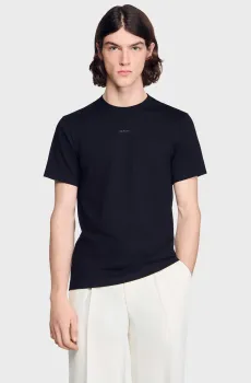 Мужская черная футболка Черный L Sandro SHPTS01759_Black