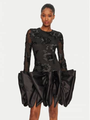 ROTATE Коктейльна сукня 114036100 Чорний Slim Fit ROTATE Коктейльна сукня 114036100 Чорний Slim Fit