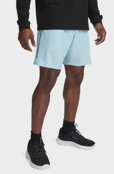 Мужские голубые шорты UA Tech Woven Wordmark Short Голубой S Under Armour 1383356-494