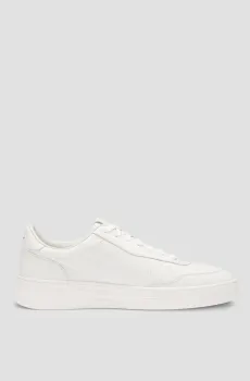 Мужские белые кожаные сникерсы Белый 40 BOSS 50536484;100