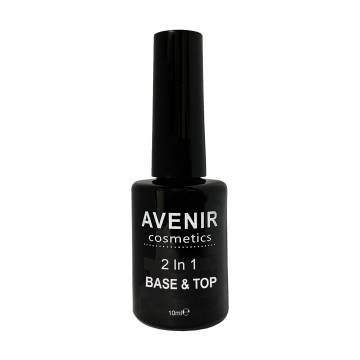База-топ для гель-лака 2 в 1 Avenir Cosmetics Soak-Off Gel Base & Top, 10 мл База-топ для гель-лака 2 в 1 Avenir Cosmetics Soak-Off Gel Base & Top, 10 мл