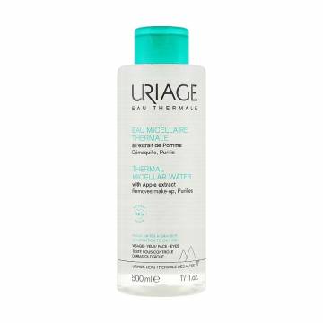 Мицеллярная вода для жирной и комбинированной кожи Uriage Thermal Micellar Wate с экстрактом яблока, 500 мл Мицеллярная вода для жирной и комбинированной кожи Uriage Thermal Micellar Wate с экстрактом яблока, 500 мл