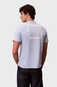 Мужская голубая футболка BOX GRAPHIC Голубой XL Calvin Klein Jeans LV14RE830G