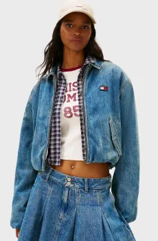 Женская синяя джинсовая куртка HARRINGTON Синий XS Tommy Jeans DW0DW21982