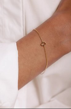 Серебряный браслет с позолотой Design Letters