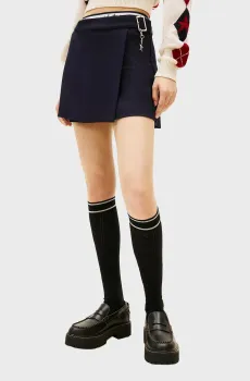 Женская темно-синяя юбка TOMMY GIRL SCHOLAR Синий S Tommy Jeans DW0DW22497