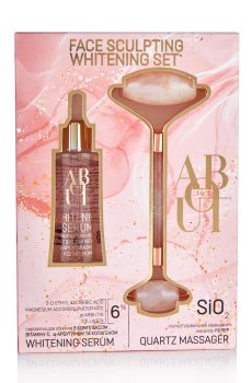Набор ABOUT face Sculpting  Whitening Set (сыворотка для лица, 40 мл + кварцерий массажер-роллер)