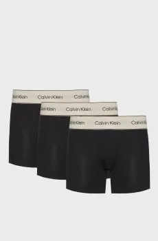 Мужские черные боксеры (3 шт) TRUNK Черный S Calvin Klein LV00NB4446