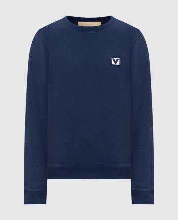 Синий свитшот с логотипом Синий свитшот с логотипом