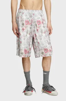 Мужские белые шорты с узором P-LEYS Белый L Diesel A16697 0AKBE