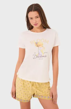 Женская пижама (футболка, шорты) Holly Hobbie Разноцветный M womensecret 3139862