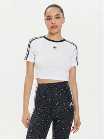 adidas Футболка 3-Stripes Baby IP0662 Білий Slim Fit adidas Футболка 3-Stripes Baby IP0662 Білий Slim Fit