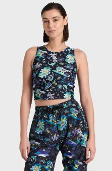 Женский черный топ с узором Черный XS Arena 007533-550