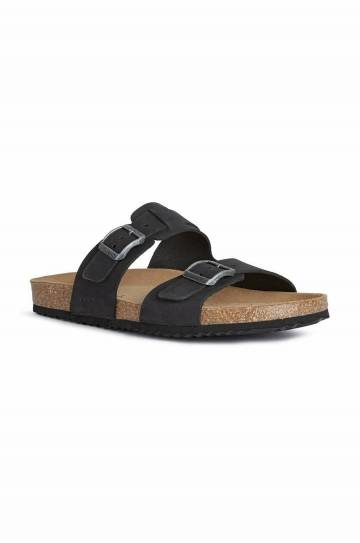 Замшевые шлепанцы Geox U SANDAL GHITA B мужские цвет чёрный U159VB 00032 C9999 Замшевые шлепанцы Geox U SANDAL GHITA B мужские цвет чёрный U159VB 00032 C9999