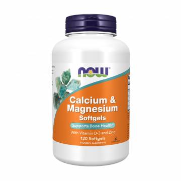 Кальций и магний NOW foods Calcium & Magnesium With Vitamin D3 And Zink с витамином Д3 и цинком, 120 мягких капсул Кальций и магний NOW foods Calcium & Magnesium With Vitamin D3 And Zink с витамином Д3 и цинком, 120 мягких капсул