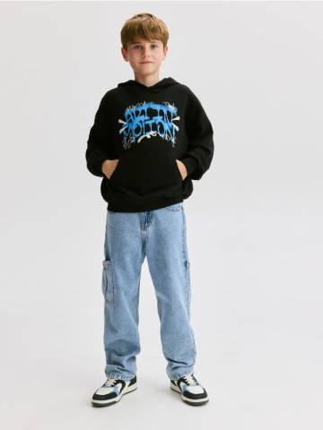 Reserved - BOYS` JOGGING TOP - чорний - 923FJ-99X Reserved - BOYS` JOGGING TOP - чорний - 923FJ-99X