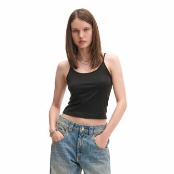 Cropp - Топ на бретельках - чорний Cropp - Топ на бретельках - чорний