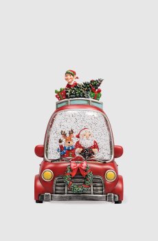 Декоративный рождественский музыкальный шар в виде автомобиля