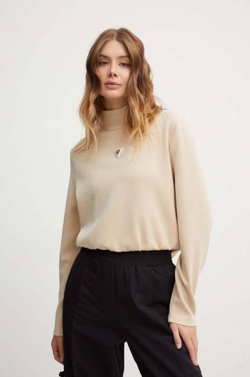 Кофта Guess OLYMPE женская цвет бежевый однотонная V4YQ05 KCAY2