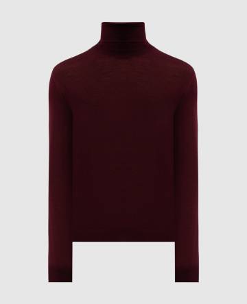 Бордовый гольф из шерсти