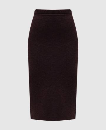 Коричневая юбка с кашемиром