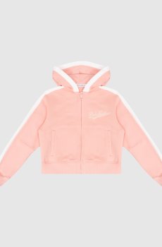 Детская розовая спортивная куртка с логотипом