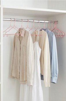 Набір вішаків з гачками – 15 шт. - пастельний рожевий